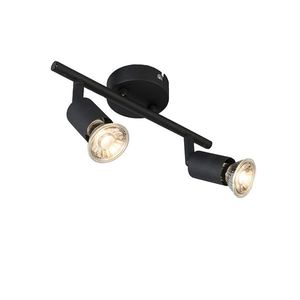 Priemyselný reflektor čierny naklápateľný 2-žiarovkový - Jeany vyobraziť