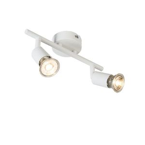 Moderný reflektor biely naklápateľný 2-žiarovkový - Jeany vyobraziť