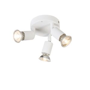 Moderné bodové svetlo biele naklápateľné okrúhle 3-svetlo - Jeany vyobraziť