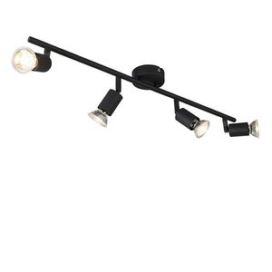 Priemyselné bodové svetlo čierne sklápateľné 4-žiarovkové - Jeany vyobraziť