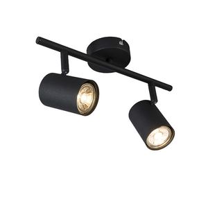 Moderný reflektor čierny 2-žiarový sklápací - Jeana vyobraziť