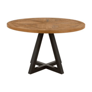 Jídelní stůl Indus 125 cm z masivu dub přírodní/grafit vyobraziť