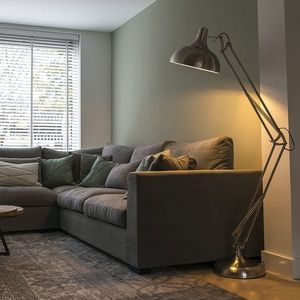 Dizajnová stojaca lampa oceľ - Hobby vyobraziť