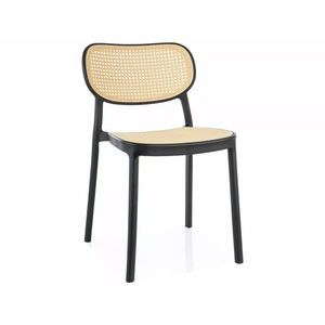 Jídelní židle Bali béžová/černá vyobraziť