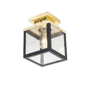 Priemyselné vonkajšie stropné svietidlo čierne so zlatom - Rotterdam vyobraziť