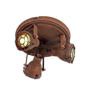 Inteligentné stropné svietidlo hrdzavo hnedé vrátane 3 WiFi GU10 - Sorra vyobraziť