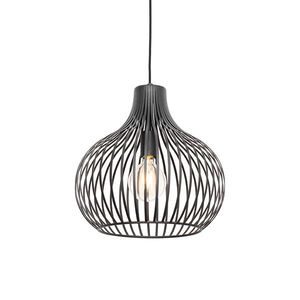 Moderné závesné svietidlo čierne 38 cm - Saffira vyobraziť