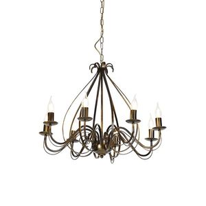 Klasický luster starožitné zlato 8-svetlo - Giuseppe vyobraziť