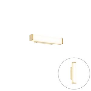 Kúpeľňová nástenná lampa mosadz 32 cm vrátane LED IP44 - Cascada vyobraziť