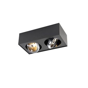 Štvorcové čierne bodové svetlo 2-žiarovkové - Kaya vyobraziť