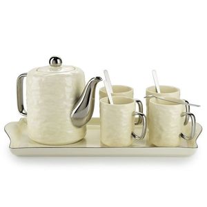 Kávový servis SELENE 10 ks krémový/stříbrný vyobraziť