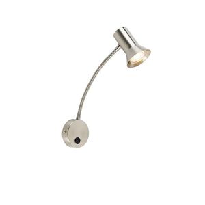 Nástenná lampa z ocele s flexibilným ramenom - Karin flex vyobraziť