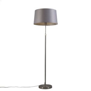 Stojaca lampa z ocele s sivým tienidlom 45 cm nastaviteľná - Parte vyobraziť