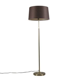 Stojaca lampa zlatá/mosadzná s hnedým tienidlom 45 cm nastaviteľná - Parte vyobraziť