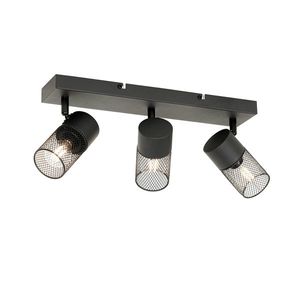 Priemyselné stropné bodové svetlo čierne 3-svetlo nastaviteľné - Jim vyobraziť