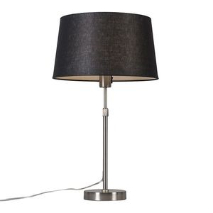 Stolná lampa z ocele s čiernym tienidlom 35 cm nastaviteľná - Parte vyobraziť