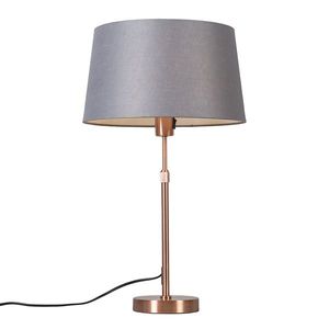 Stolná lampa medená so sivým tienidlom 35 cm nastaviteľná - Parte vyobraziť