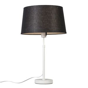 Stolná lampa biela s čiernym tienidlom 35 cm nastaviteľná - Parte vyobraziť
