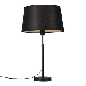 Stolná lampa čierna s tienidlom čiernym 35 cm nastaviteľná - Parte vyobraziť
