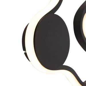 Moderná nástenná lampa čierna vrátane LED - Plomp vyobraziť