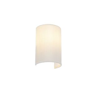 Moderná nástenná lampa biela - Simple Drum Jute vyobraziť