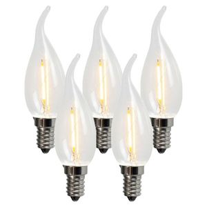 Sada 5 E14 LED vláknových sviečkových žiaroviek BXS35 1W 100LM 2200K vyobraziť