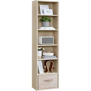 Knihovna Vasagle Lauris přírodní béžová vyobraziť