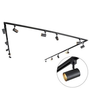 Moderný 1-fázový koľajnicový systém so 14 reflektormi čierny - Jeana vyobraziť
