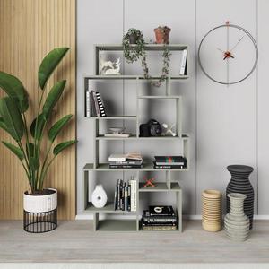 Knižnica Houseland KARMATO sivo-zelená vyobraziť