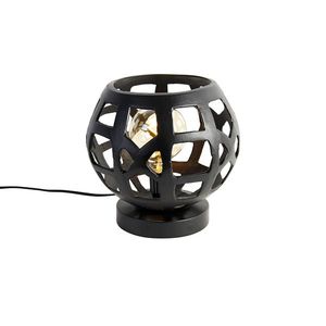 Priemyselná stolná lampa čierna - Bobby vyobraziť