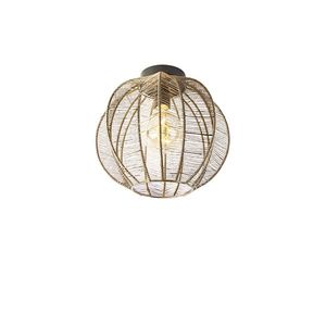 Priemyselné stropné svietidlo bronzové s čiernou - Dong vyobraziť