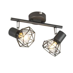 Art Deco nastaviteľné bodové svetlo čierne 2-svetlo - Mosh 2 vyobraziť