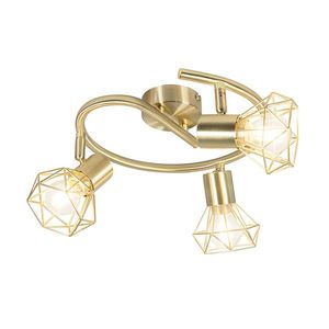 Art Deco Bodové svetlo mosadz nastaviteľné a naklápateľné 3-svetlá - Mosh vyobraziť