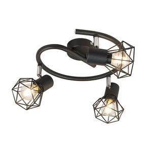 Reflektor Art Deco čierny nastaviteľný 3-svetlo - Mosh vyobraziť