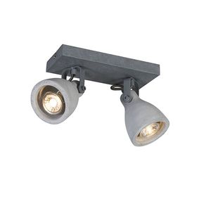 Priemyselné bodové svetlo sivá betón 2-svetlo - Creto vyobraziť