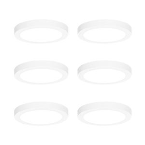 Sada 6 zapustených alebo povrchových bodových svetiel biela 18 cm vrátane LED 3-krokové stmievanie do tepla - Trans vyobraziť