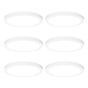 Sada 6 zapustených alebo povrchových bodových svetiel biela 30 cm vrátane LED 3-krokového stmievania do tepla - Trans vyobraziť