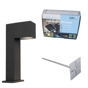 Priemyselné stojace vonkajšie svietidlo antracitové 30 cm IP44 - Baleno vyobraziť