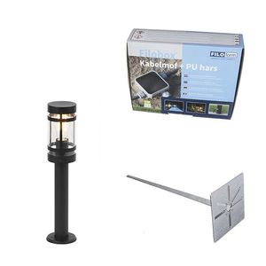 Moderné vonkajšie svietidlo čierne 50 cm IP44 - Lesk vyobraziť