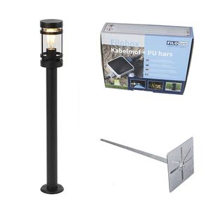 Moderné vonkajšie svietidlo čierne 80 cm IP44 - Gleam vyobraziť