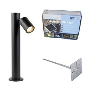 Vonkajšie svietidlo čierne 45 cm nastaviteľné IP44 - Solo vyobraziť