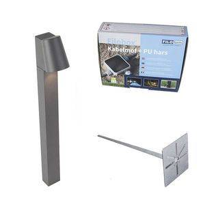 Moderné stojace vonkajšie svietidlo antracitové vrátane LED - Uma vyobraziť