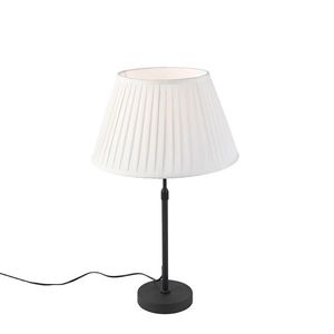 Stolná lampa čierna so skladaným tienidlom krémovým 35 cm nastaviteľná - Parte vyobraziť