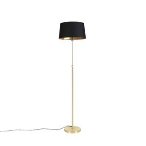 Stojaca lampa zlatá/mosadzná s čiernym tienidlom 45 cm nastaviteľná - Parte vyobraziť