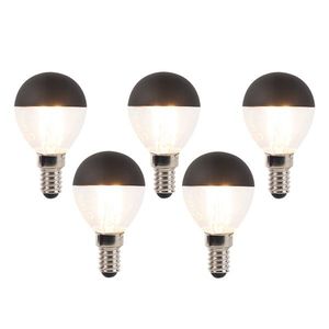 Sada 5 stmievateľných LED vláknových žiaroviek E14 P45 čierne 300lm 2700K vyobraziť