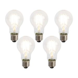 Sada 5 LED vláknových žiaroviek E27 A60 senzor súmraku 4W 470lm 2700K vyobraziť