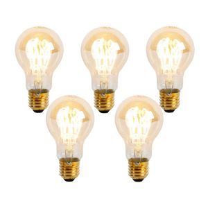 Sada 5 stmievateľných LED špirálových žiaroviek E27 A60 Goldline 4W 270 lm 2200K vyobraziť