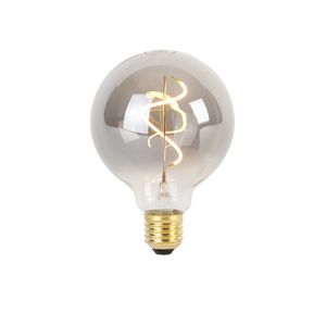 Sada 5 stmievateľných LED žiaroviek E27 so špirálovým vláknom G95 dymové 3W 95lm 1800K vyobraziť