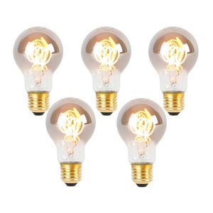 Sada 5 E27 LED špirálových žiaroviek A60 dymové 4W 120 lm 1800K vyobraziť