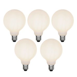 Sada 5 ks E27 3-stupňová stmievateľná LED lampa G95 matné sklo 5W 550 lm 2700K vyobraziť